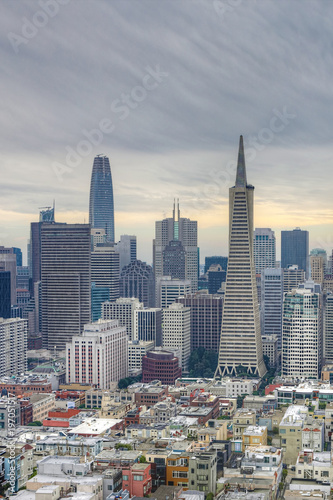 Photography Vertical of San Francisco city center