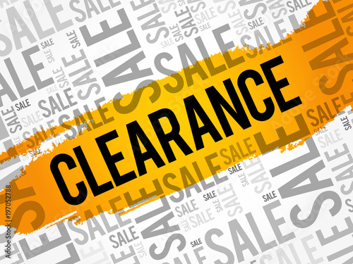 Clearance sale words cloud, business concept background