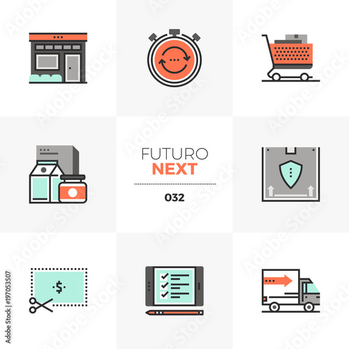 Shopping Store Futuro Next Icons