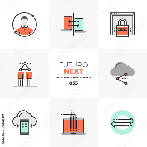 Communication Technology Futuro Next Icons
