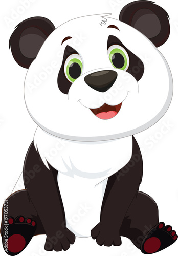 Fototapeta Naklejka Na Ścianę i Meble -  cute panda cartoon