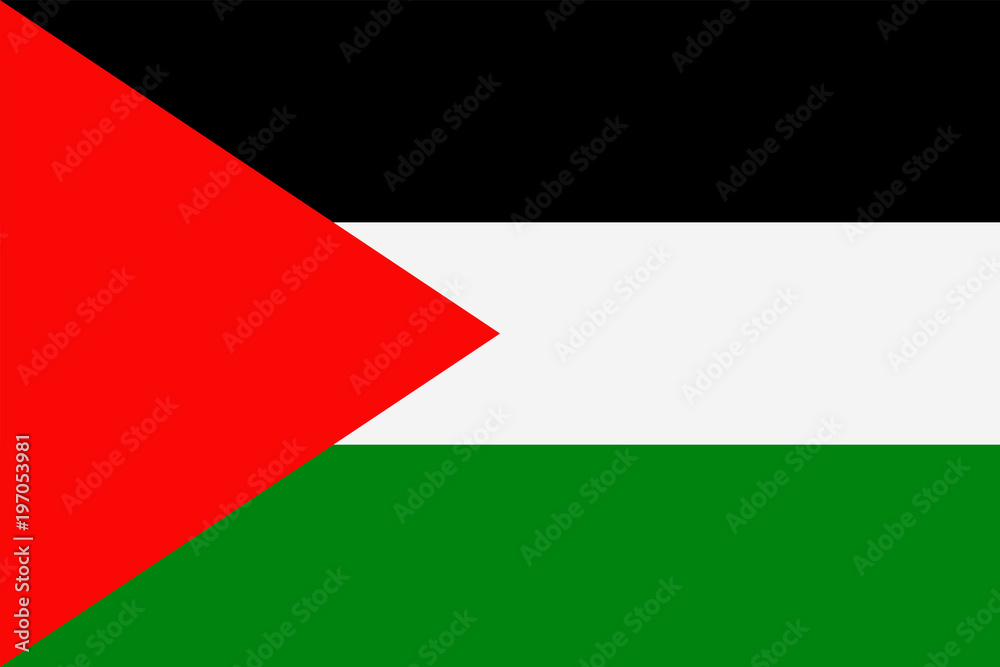 Palestine Flag Vector Flat Icon Palestine Flag Vector Flat Icon