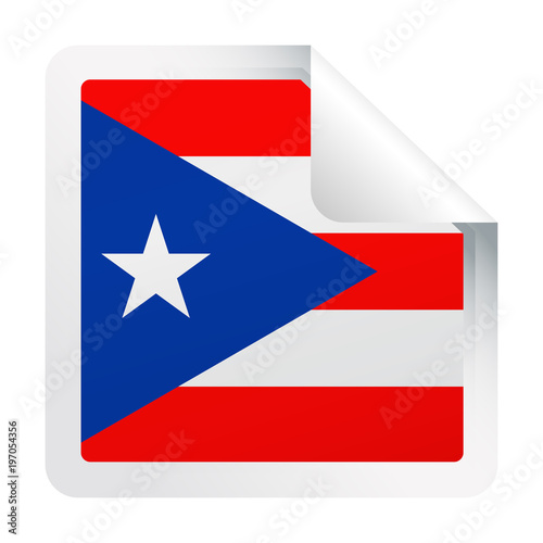 Free Download Puerto Rico Flag Vector Square Corner Paper Icon - GFXLoad