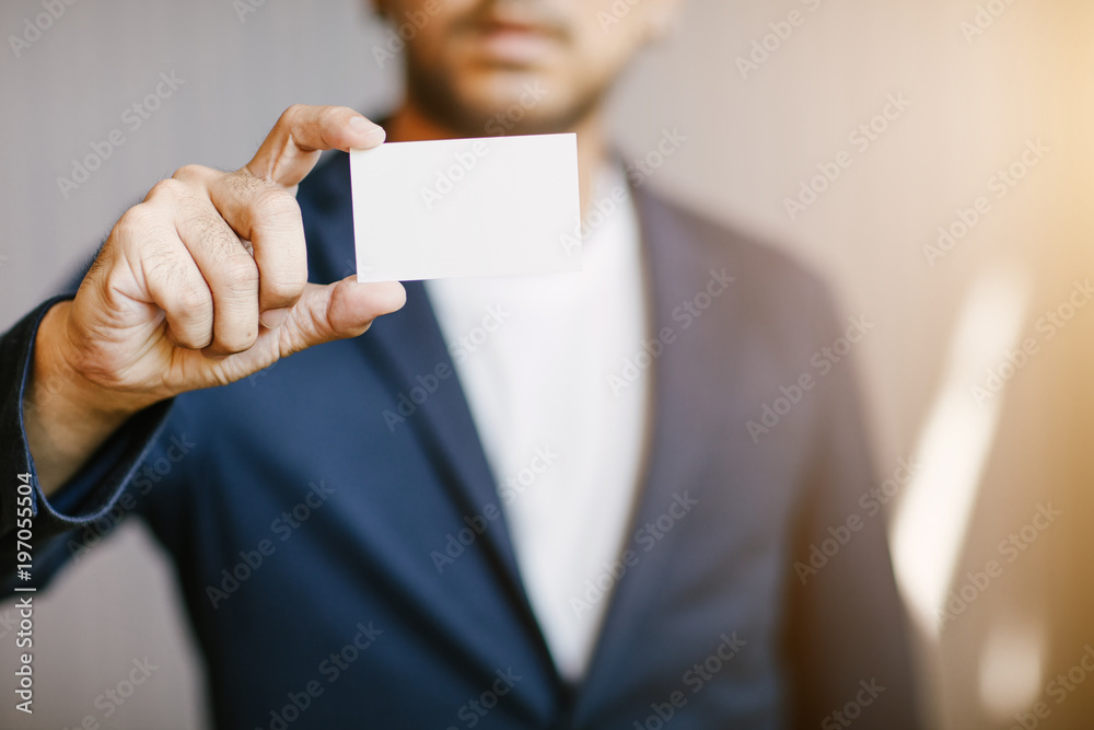 Man holding white business card,Man wearing blue shirt and showing blank white business card. Blurred background. Horizontal mockup, Smart asian business Person Professional Occupation cheerful Man holding white business card,Man wearing blue shirt and showing blank white business card. Blurred background. Horizontal mockup, Smart asian business Person Professional Occupation cheerful