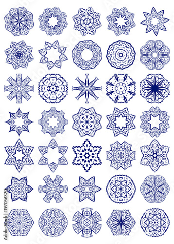 Vector Set of Simple Sacred Geometry Symbols.