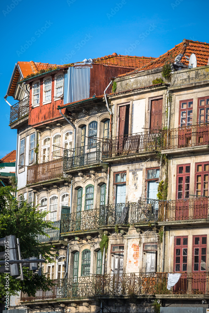 Colorful houses of Porto Ribeira, Portugal