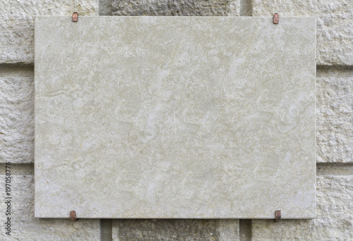 Blank stone sign
