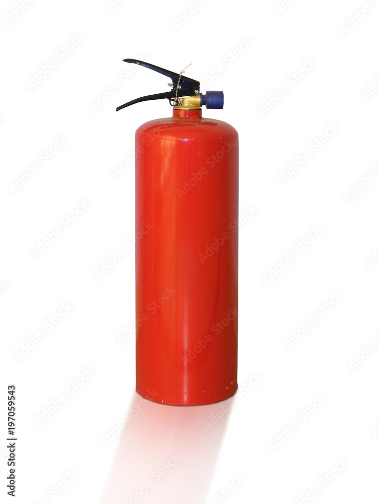 fire extinguisher on white background / photography with scene of the fire extinguisher on white background fire extinguisher on white background / photography with scene of the fire extinguisher on white background