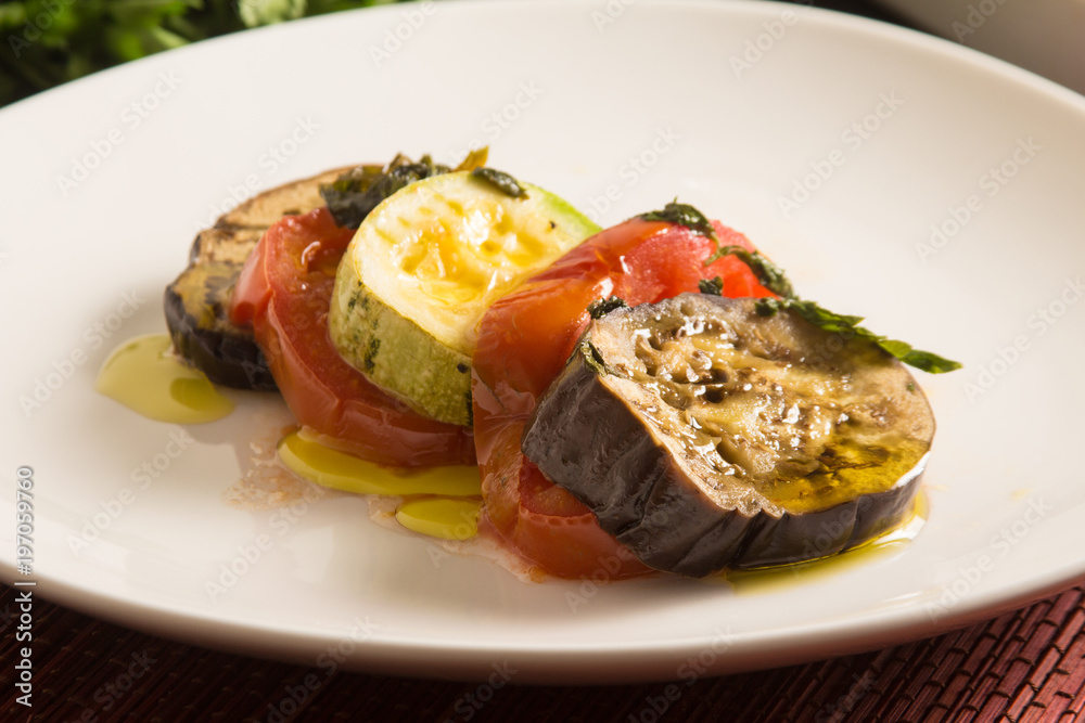 Ratatouille with zucchini and eggplant Ratatouille with zucchini and eggplant