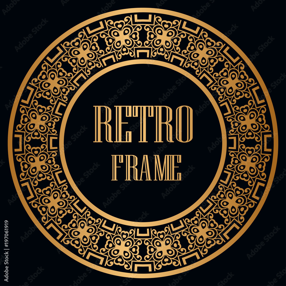 Vintage round frame