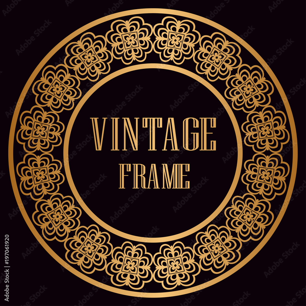 Vintage round frame