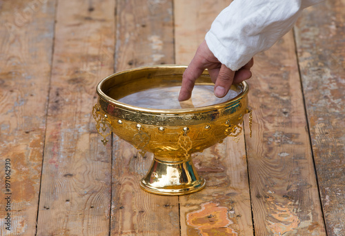 Obraz na płótnie holy water in the bowl, Christianity