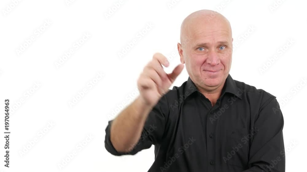 Business Person Make Finger Pointing Downward Warning Hand Gesture Business Person Make Finger Pointing Downward Warning Hand Gesture