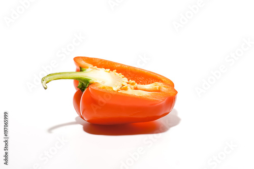 red pepper over white background photo