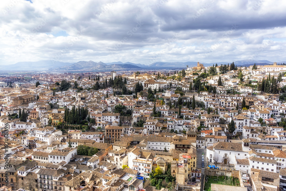 View of granada from alcazaba