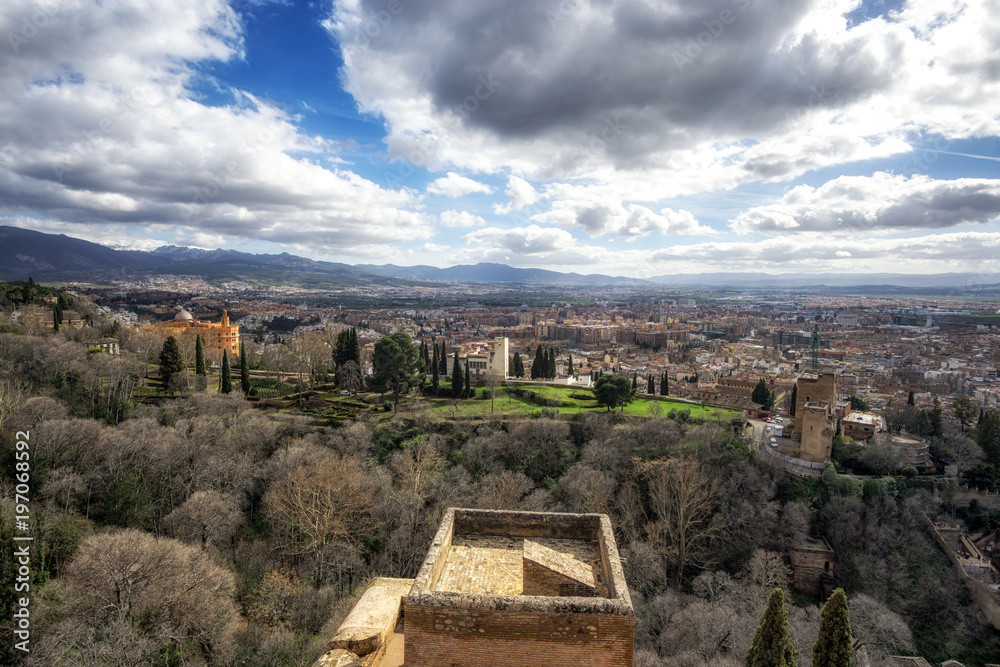 View of granada from alcazaba