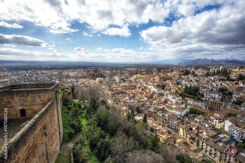 View of granada from alcazaba