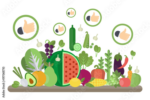 Healthy food likes.