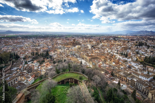 View of granada from alcazaba
