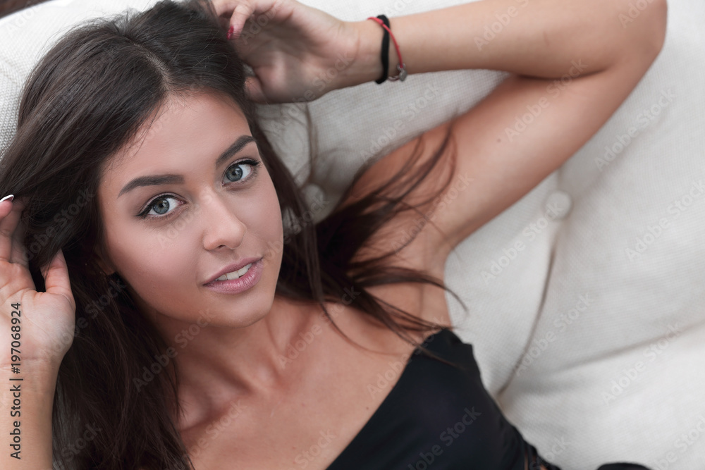 Close-up portrait of a beautiful young girl Close-up portrait of a beautiful young girl