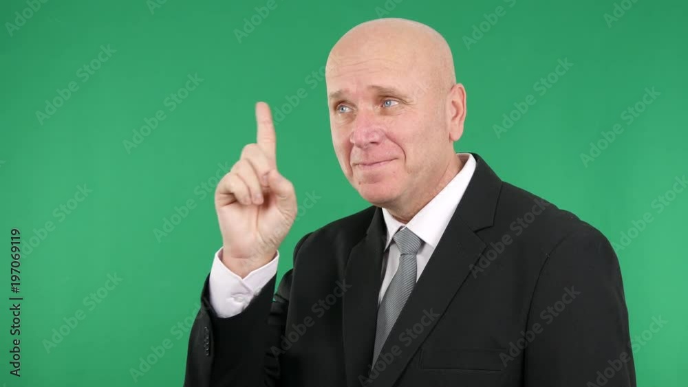 Businessman in Profile View Make Quiet Finger Sign a Silence Gestures Businessman in Profile View Make Quiet Finger Sign a Silence Gestures