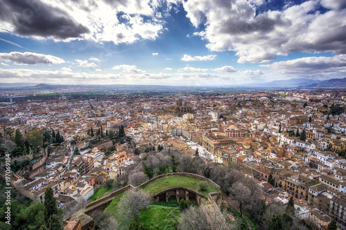 View of granada from alcazaba