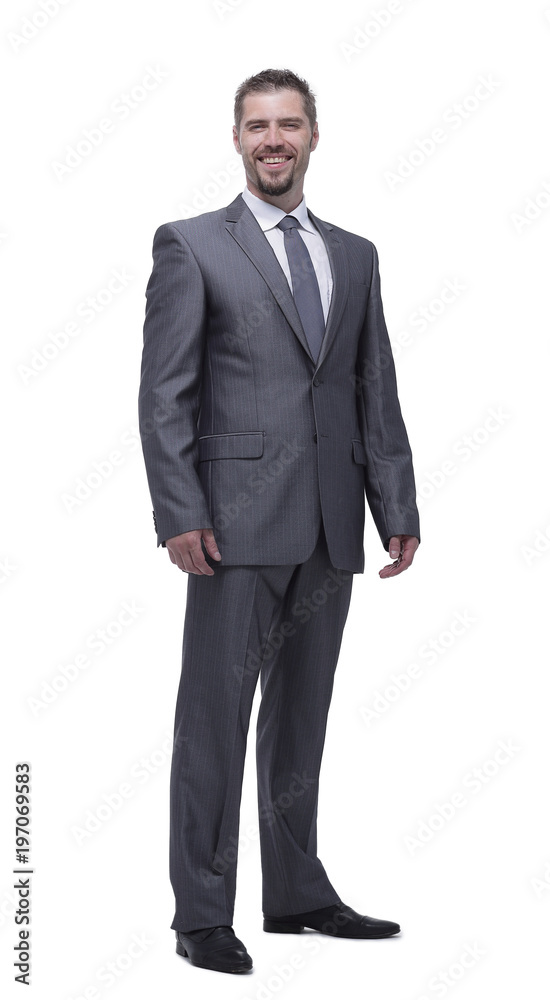 in full growth.portrait of confident businessman