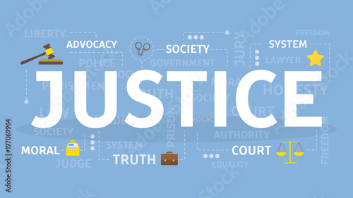 Justice concept illustration.