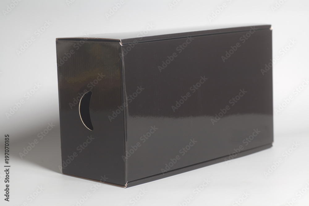 Fototapeta premium Black box on a white background