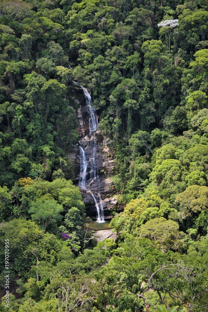 waterfall in tropical rainforest of Brasil