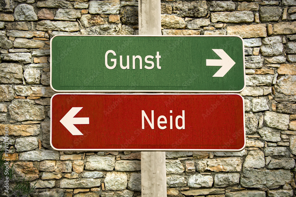 Fototapeta premium Schild 316 - Gunst