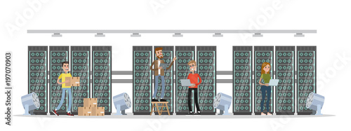Bitcoin mining center.