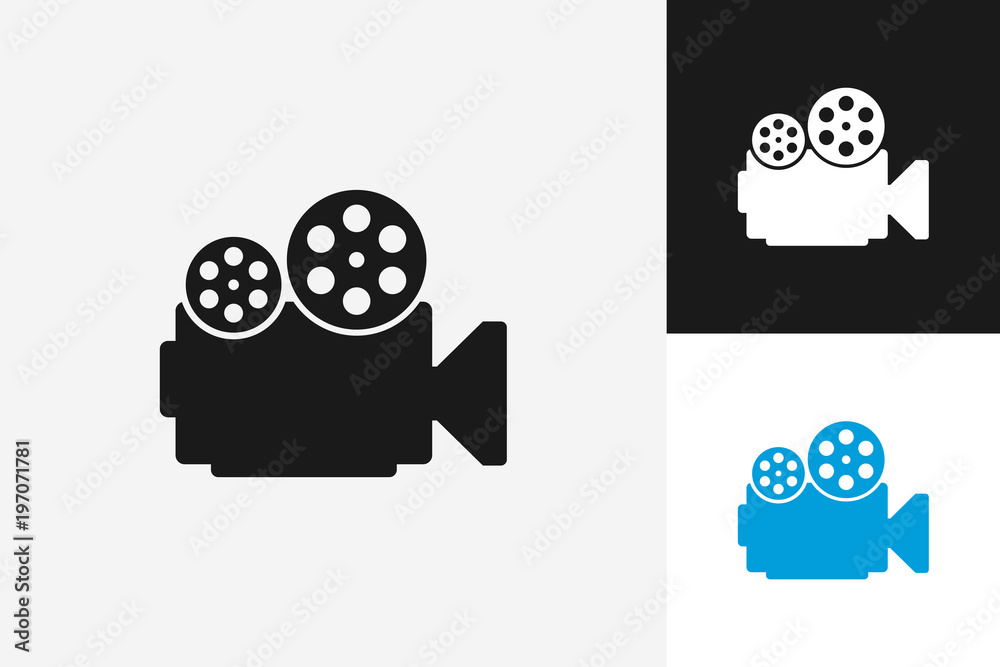 Camera Video Logo Template Design Vector, Emblem, Design Concept, Creative Symbol, Icon - obrazy, fototapety, plakaty 