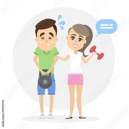 People with sport.