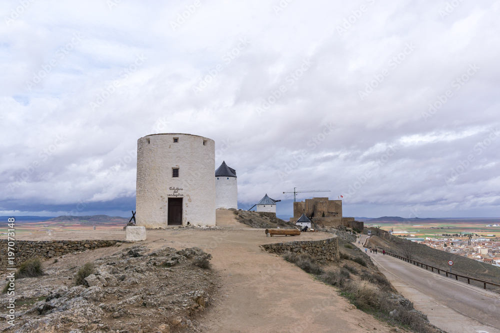 Consuegra windmills with torn off wings