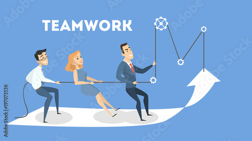 Business teamwork together.