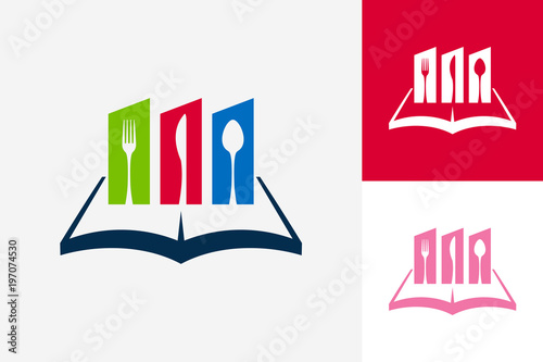 Food Book Logo Template Design Vector, Emblem, Design Concept, Creative Symbol, Icon
