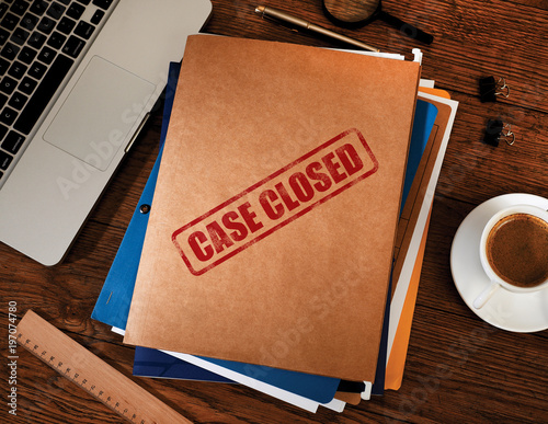 Obraz na płótnie Case closed folders w salonie