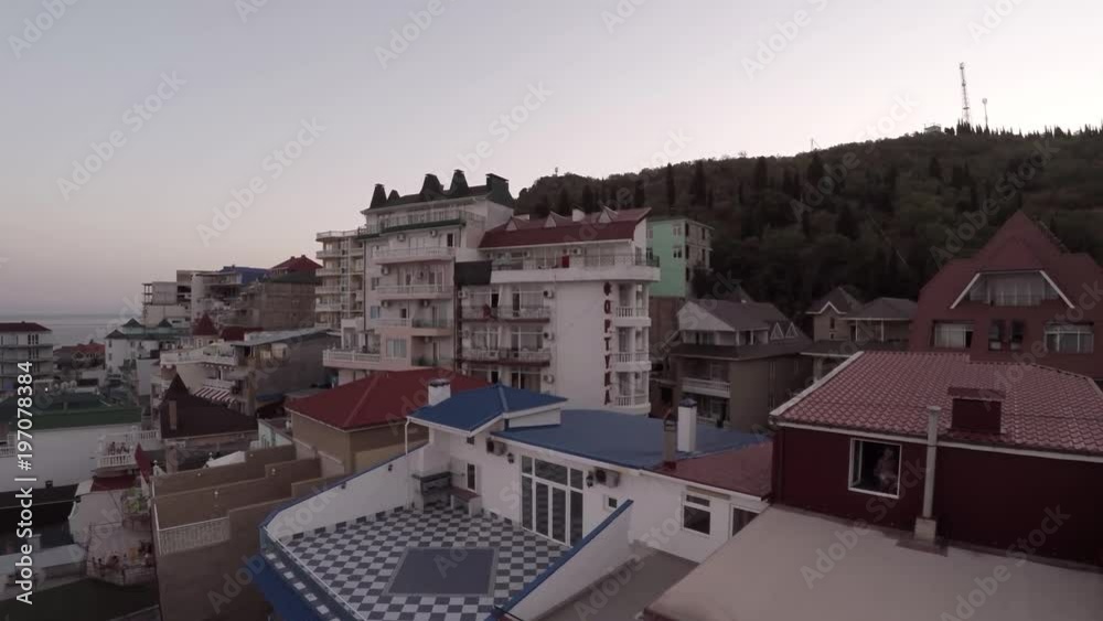 Hotels in Crimea. Camera is flying to the left. The total frame. Hotels in Crimea. Camera is flying to the left. The total frame.