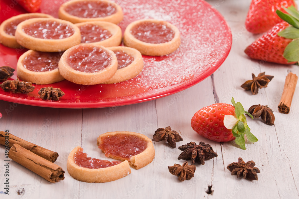Strawberry tartlets. Strawberry tartlets.