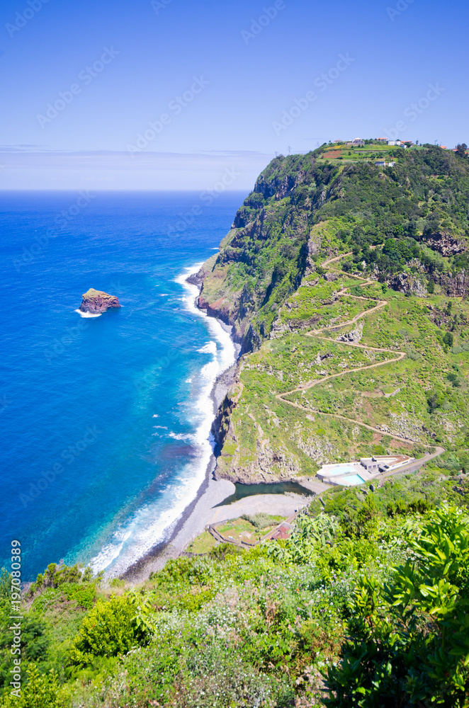 Coast of Madeira island near Sao Jorge, Portugal