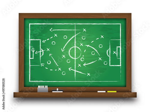 Soccer cup formation and tactic . Chalkboard with football game strategy  . Vector for international world championship tournament 2018 concept