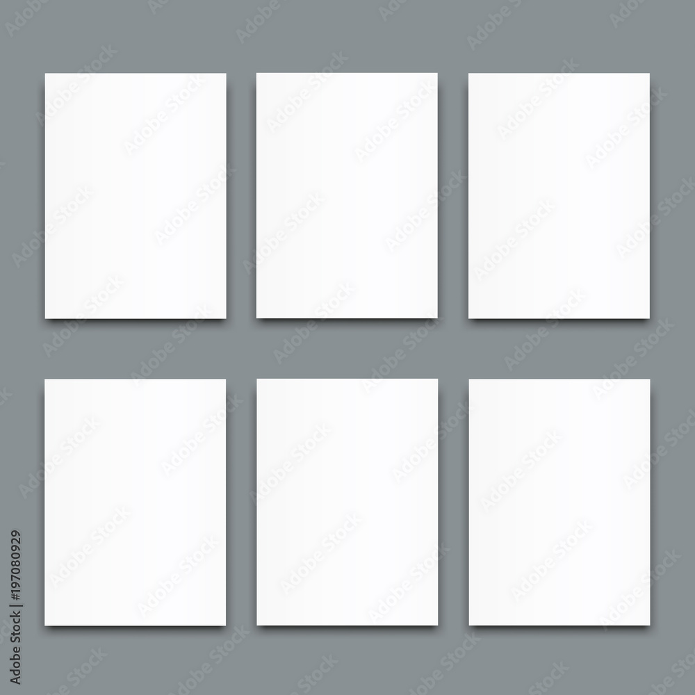Set of Blank poster bi fold brochure mockup cover template Set of Blank poster bi fold brochure mockup cover template