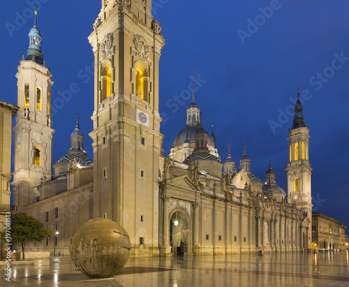 Zaragoza - The cathedral Basilica del Pilar.