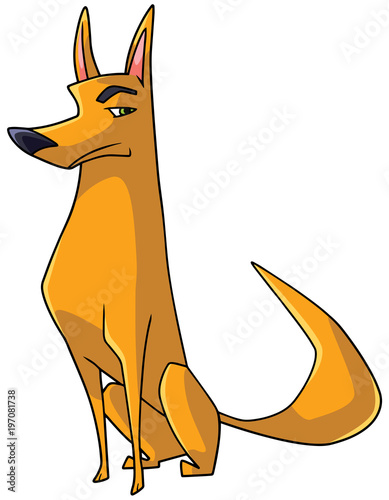 Dog Sitting Illustration