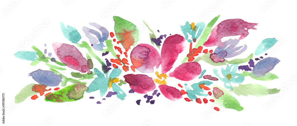 Watercolor Floral Painting, Flower Print, Transparent Watercolor Flower  Painting, Color Options Pink, Yellow-orange, Purple, Floral Decor -   Canada