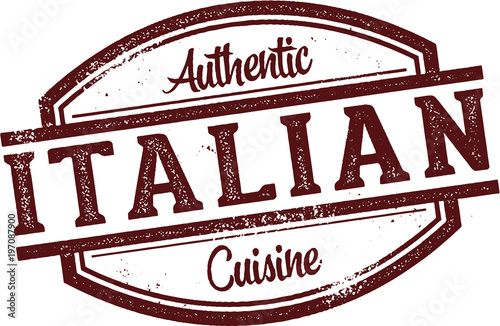 Authentic Italian Restaurant Food Sign