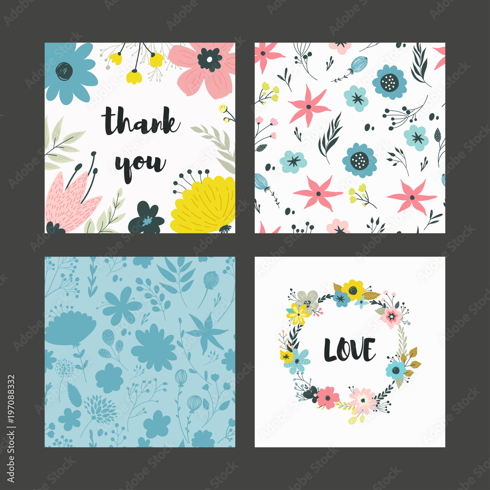 Beautiful greeting card with floral. Pastel flowers. Beautiful greeting card with floral. Pastel flowers.