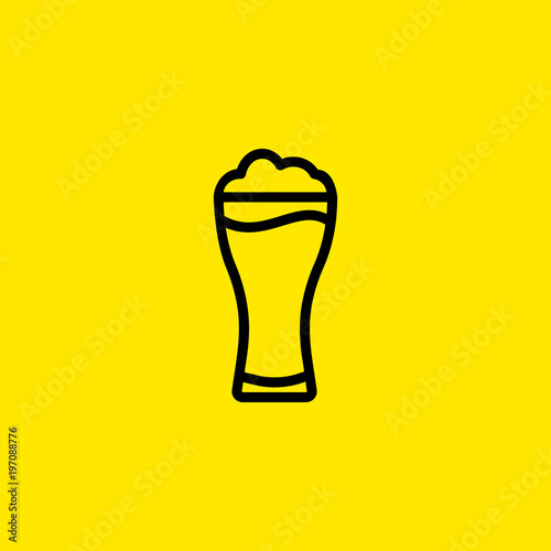 Pint of Beer Line Icon
