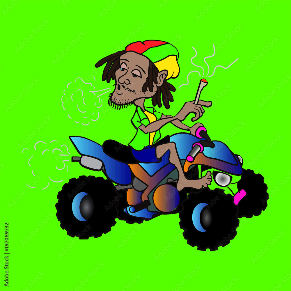 reggae man ride atv bike reggae man ride atv bike
